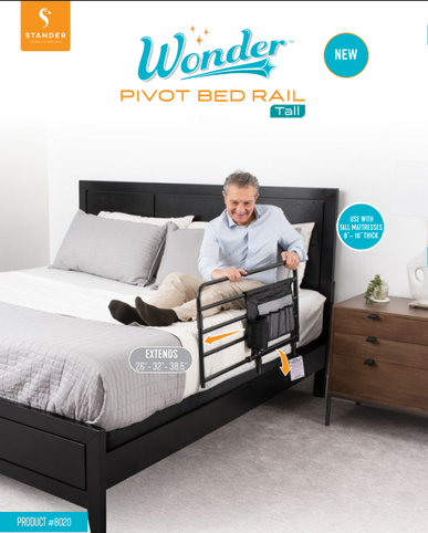 Wonder Pivot Bed Rail, Tall